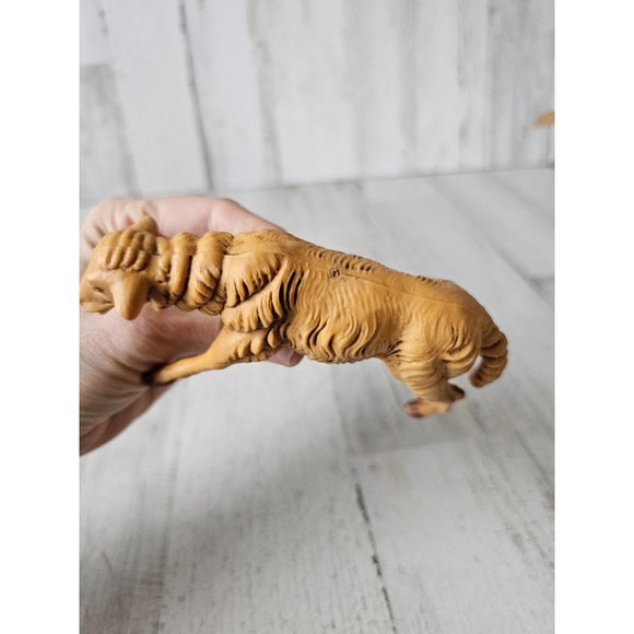 Vintage plastic Italy sheep large nativity decor Xmas religious brown - Picture 8 of 10